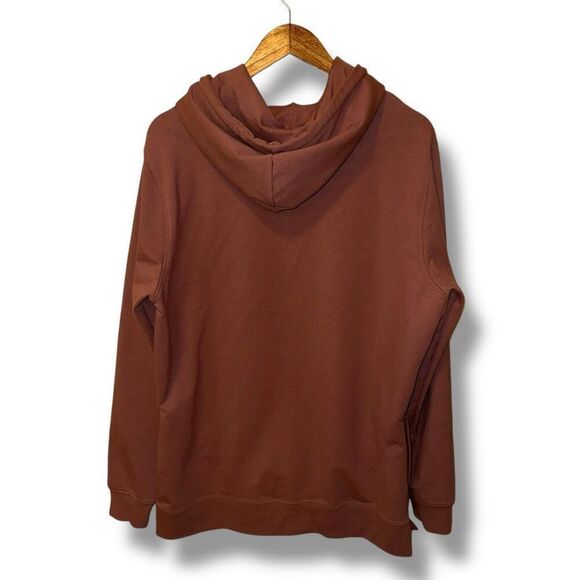 Cuts Split Hem Blush Red Pullover Hoodie Sz XL - Picture 7 of 7